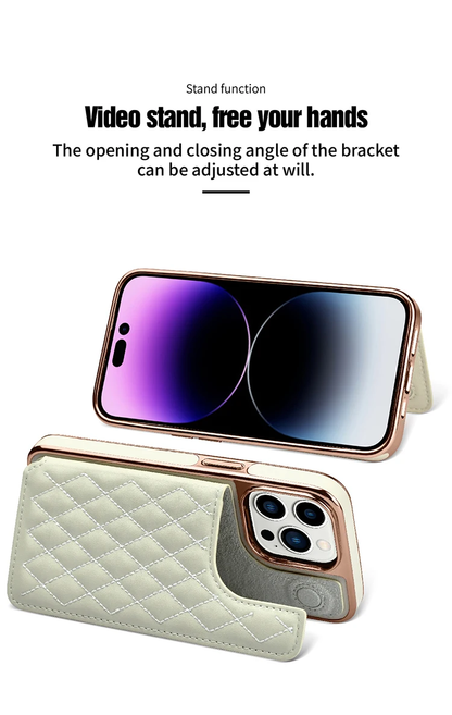 Valente Elegant Protective Cover with Card Holder for iPhone 14 Pro