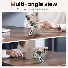 Valente Magnetic Phone Stand Compatible with MagSafe Devices | Foldable Magnetic Ring Holder | Adjustable Desktop & Handheld Mobile Stand