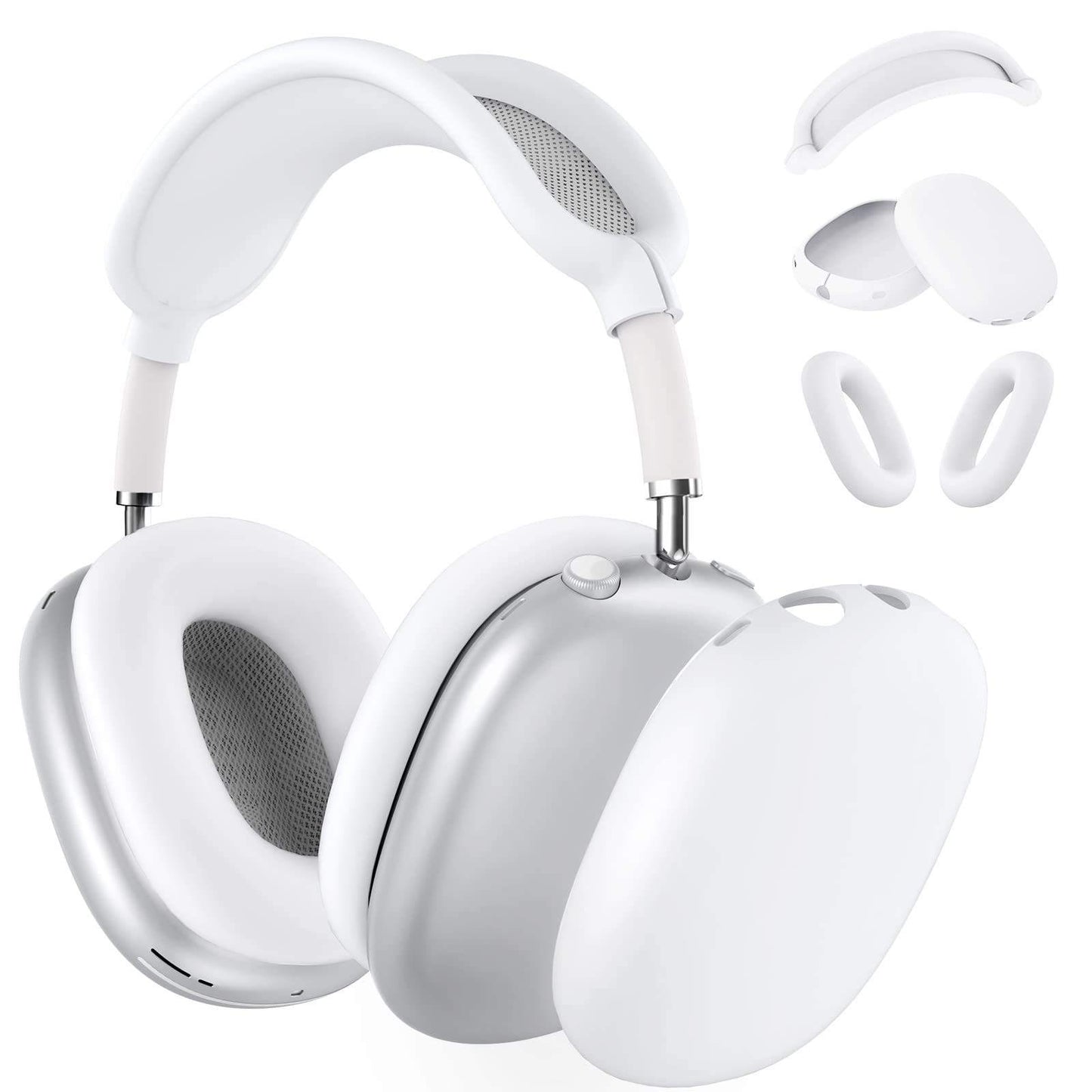Valente Protective Silicone Cover Compatible with AirPods Max / Max 2 | Full Body Headphone Case Kit with Ear Cushions & Headband Cover | Shockproof Anti-Scratch Protection