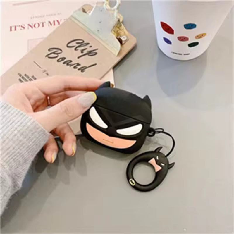 Valente Silicone Protective Case Compatible with AirPods Pro 3 – Shockproof Cartoon Hero Design with Ring Holder