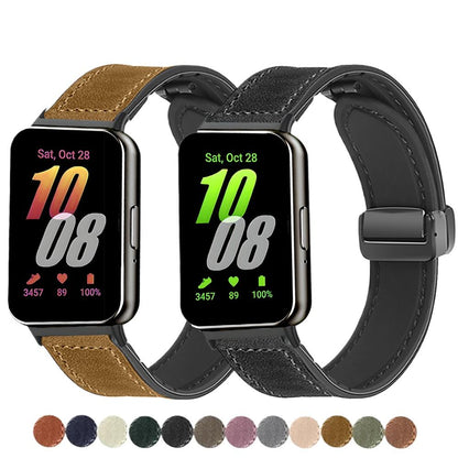 Valente Leather Strap Compatible with Samsung Galaxy Fit 3 | Premium Replacement Watch Band | Adjustable Comfortable Wrist Strap with Secure Buckle