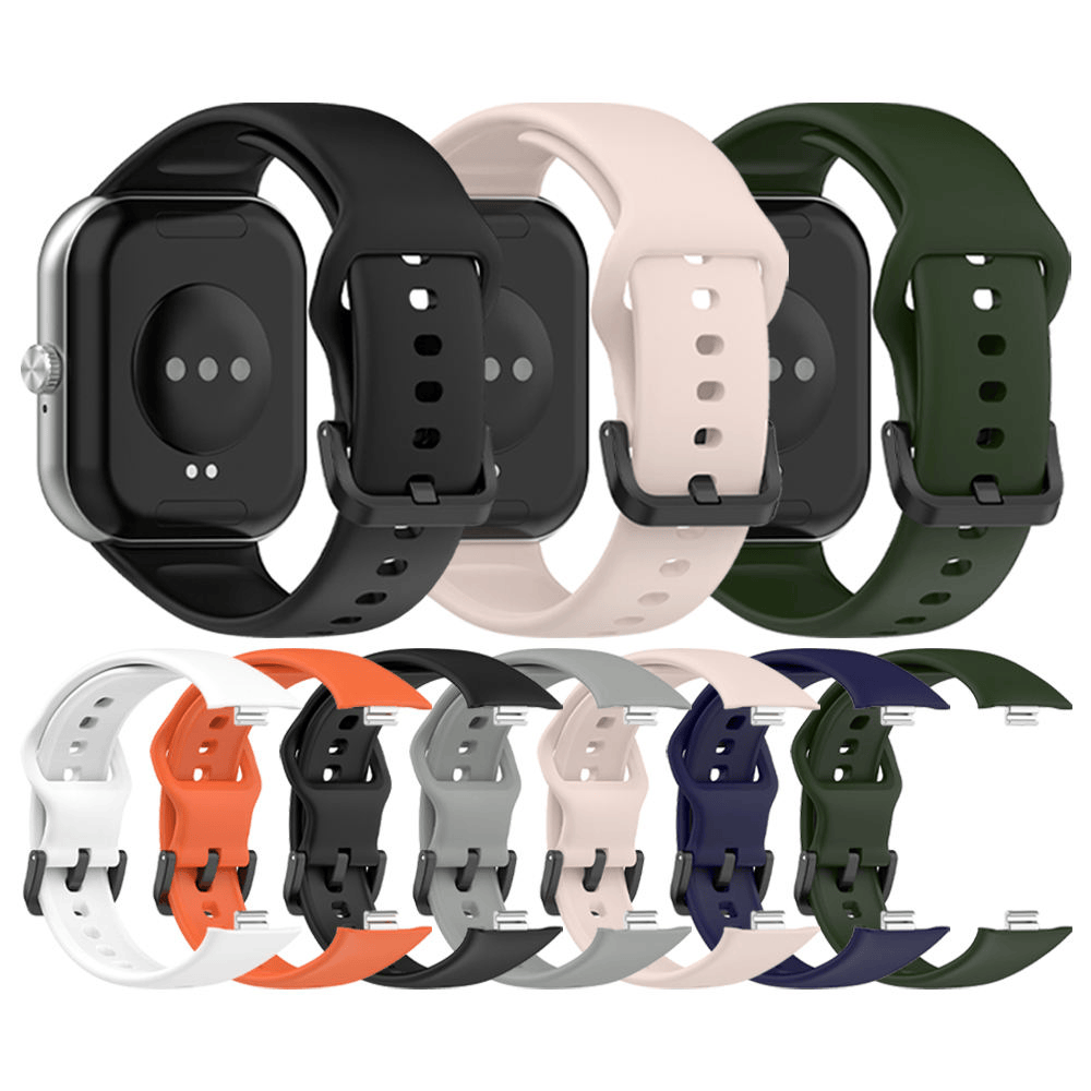Valente Silicone Strap Compatible with Redmi Watch Move | Soft Replacement Watch Band | Adjustable Sport Wrist Band with Secure Buckle (pack of 2)