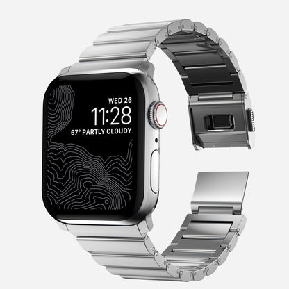 Valente Metal Strap Compatible with Apple Watch Series 8/7/6/5/SE/Ultra/Ultra 2 (42mm/44mm/45mm/49mm) | Premium Stainless Steel Watch Band with Adjustable Links