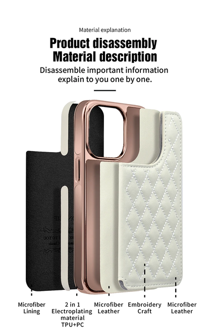 Valente Elegant Protective Cover with Card Holder for iPhone 14 Pro