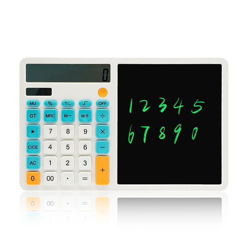 Valente 2-in-1 LCD Writing Tablet with Calculator | Digital Drawing Pad & Electronic Notepad with Stylus | Portable Writing Board for Kids & Office Use