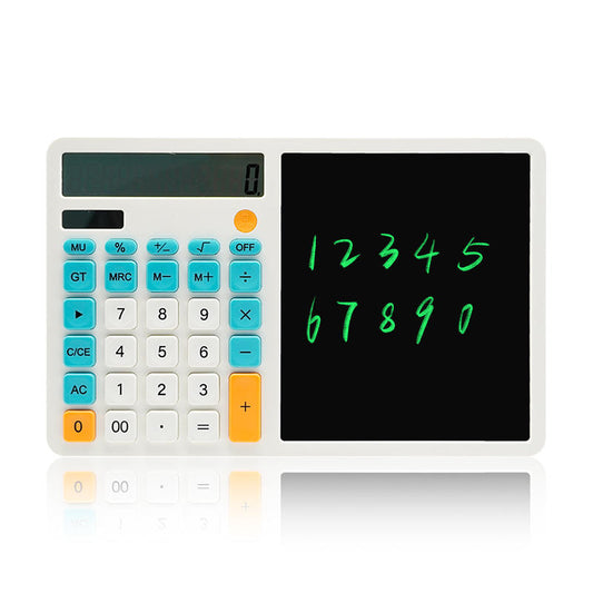 Valente 2-in-1 LCD Writing Tablet with Calculator | Digital Drawing Pad & Electronic Notepad with Stylus | Portable Writing Board for Kids & Office Use