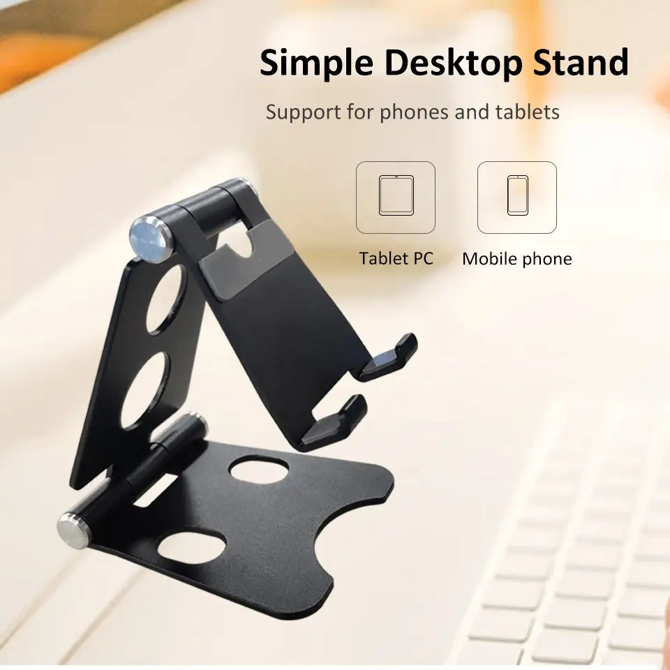 Valente Sleek Aluminum Mobile Stand – Durable and Adjustable for Smartphones