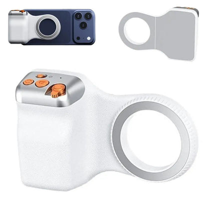 Valente magnetic phone mount with Bluetooth remote control white dashboard use