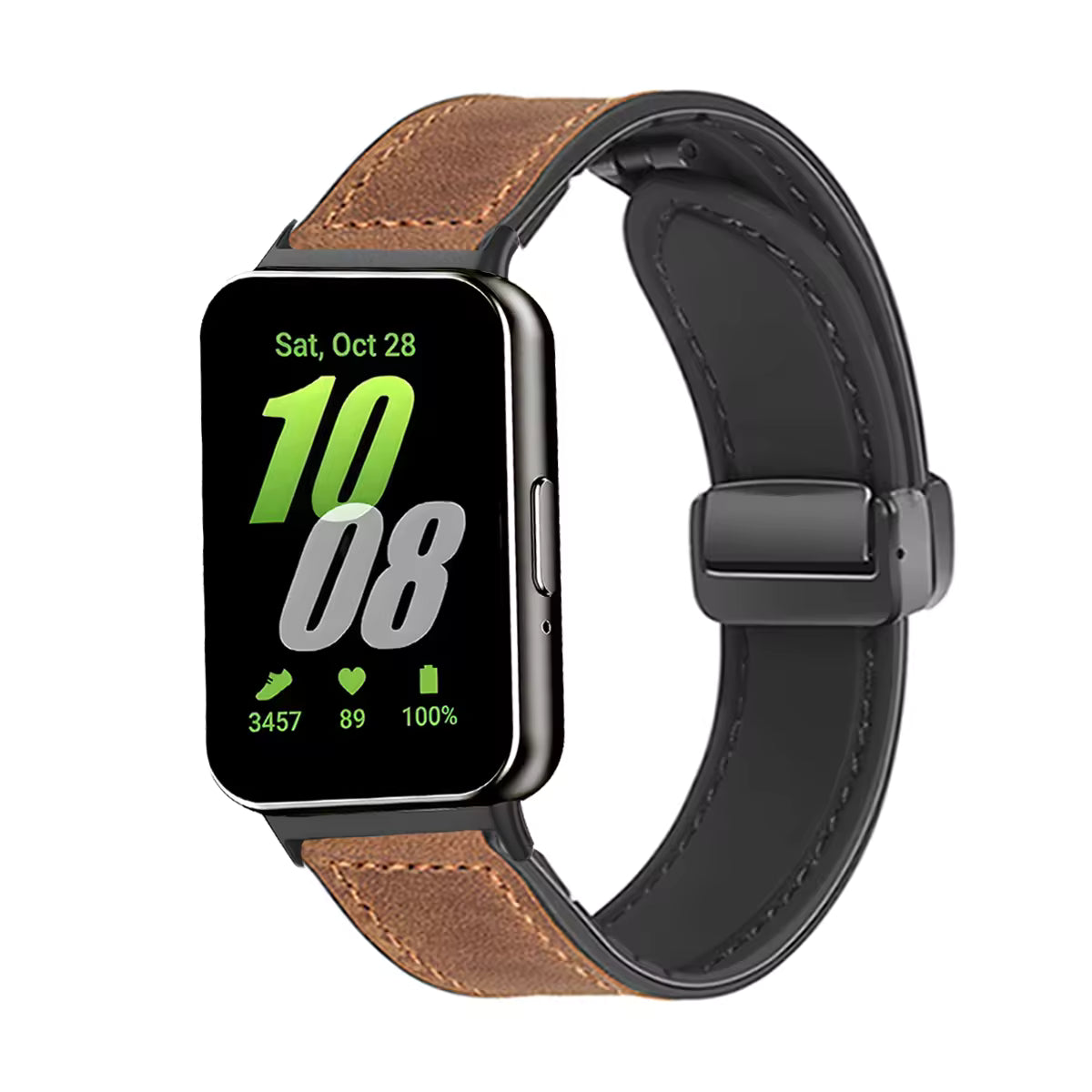 Valente Leather Strap Compatible with Samsung Galaxy Fit 3 | Premium Replacement Watch Band | Adjustable Comfortable Wrist Strap with Secure Buckle