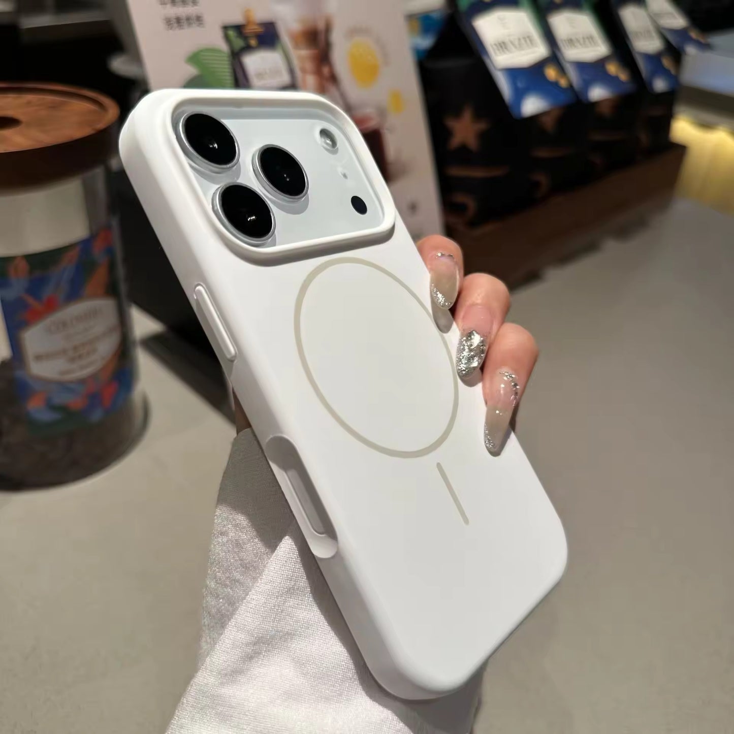 Valente Silicone Magnetic Back Case Compatible with iPhone 17 pro  – Soft Touch Shockproof Protective Cover