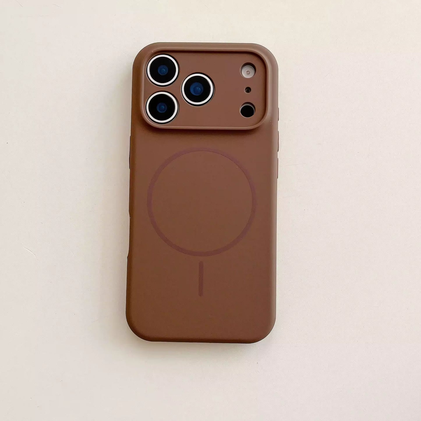 Valente Silicone Magnetic Back Case Compatible with iPhone 17 pro  – Soft Touch Shockproof Protective Cover