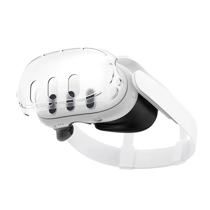 Valente Meta Quest 3 hard protective case installed sensor and vent cutouts view