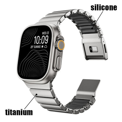 Valente Metal Strap Compatible with Apple Watch Series 8/7/6/5/SE/Ultra/Ultra 2 (42mm/44mm/45mm/49mm) | Premium Stainless Steel Watch Band with Adjustable Links