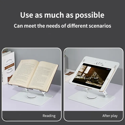 Valente Adjustable Ergonomic Laptop Stand with Active Cooling - Elegant White Design