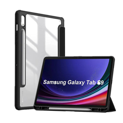 Valente PC Back Case Compatible with Samsung Galaxy Tab S9 FE | Slim Hard Cover with Pencil Holder | Shock Resistant Protective Tablet Case