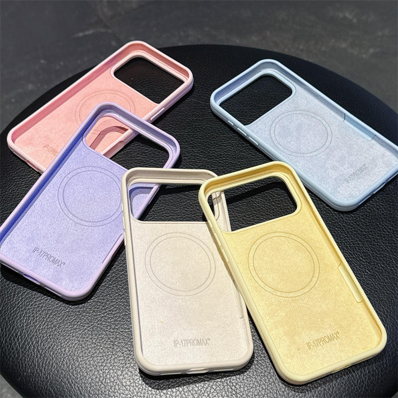 Valente Silicone Magnetic Back Case Compatible with iPhone 17 pro Max – Soft Touch Shockproof Protective Cover