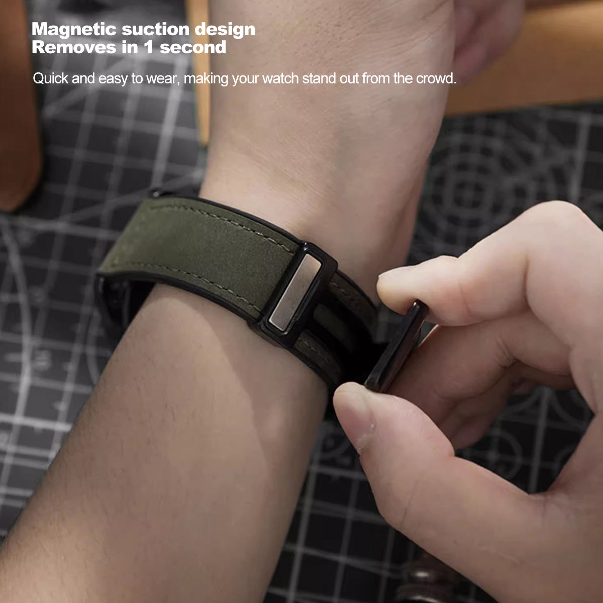 Valente Leather Strap Compatible with Samsung Galaxy Fit 3 | Premium Replacement Watch Band | Adjustable Comfortable Wrist Strap with Secure Buckle