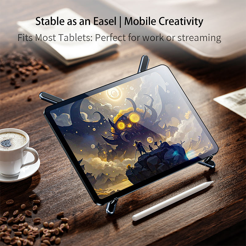 Valente Foldable Multi-Function Stand for Smartphone, Tablet & Laptop | Adjustable Portable Desktop Holder | Compact Travel Stand
