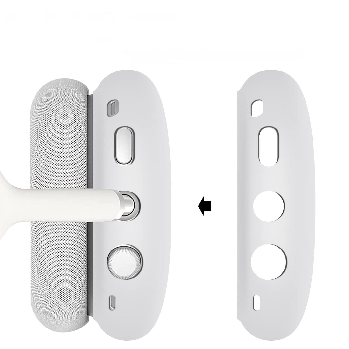 Valente Protective Silicone Cover Compatible with AirPods Max / Max 2 | Full Body Headphone Case Kit with Ear Cushions & Headband Cover | Shockproof Anti-Scratch Protection