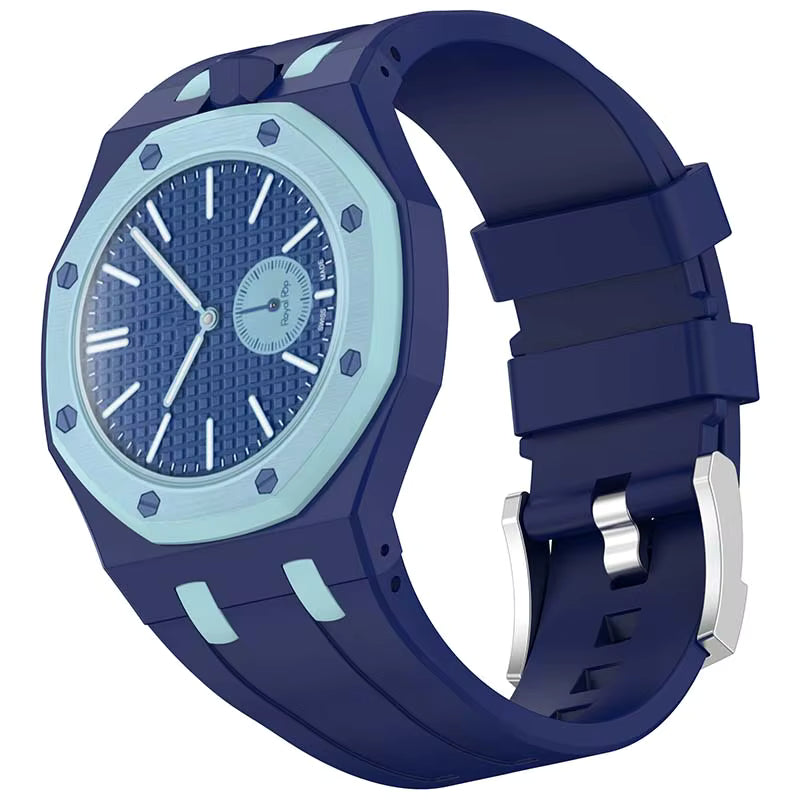 Valente Protective TPU Case with Silicone Strap Compatible with Swatch Royal Pop | Full Body Shockproof Watch Cover Band Replacement