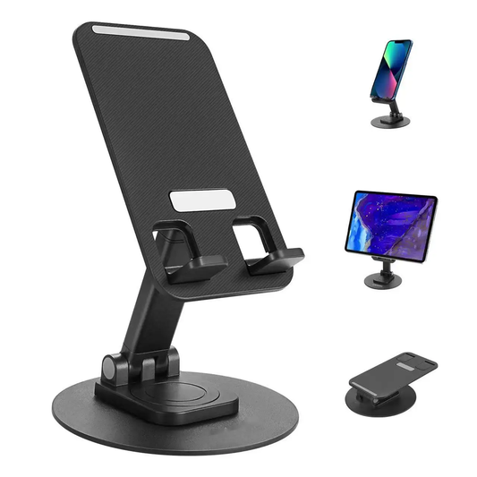 Valente adjustable phone stand white 360 degree rotation tilt angle lock