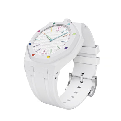 Valente Protective TPU Case with Silicone Strap Compatible with Swatch Royal Pop | Full Body Shockproof Watch Cover Band Replacement