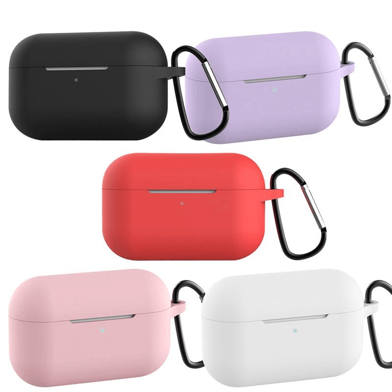 Valente Protective Silicone Case Compatible with AirPods Pro 3 – Shockproof Cover with Carabiner Clip & Full Protection