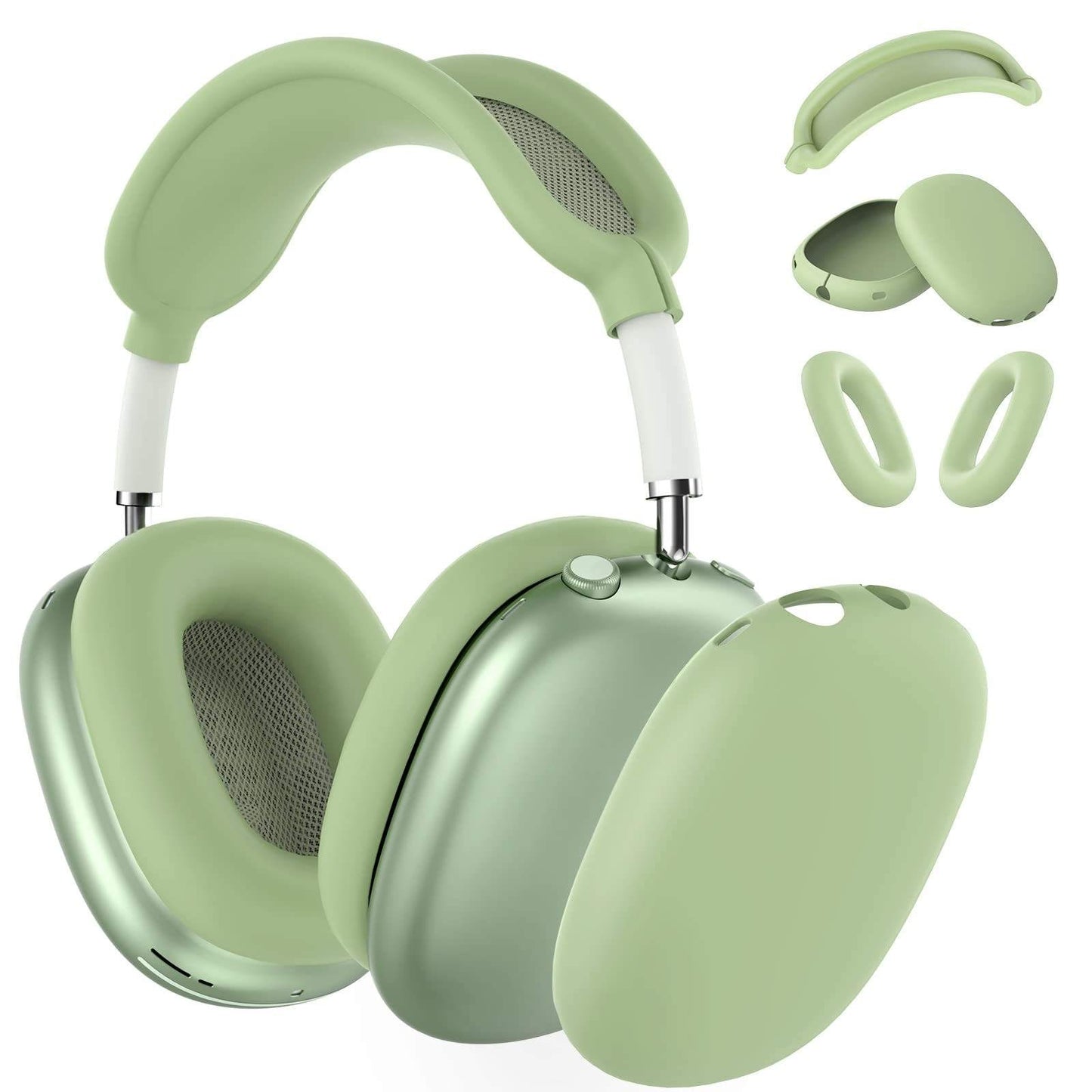 Valente Protective Silicone Cover Compatible with AirPods Max / Max 2 | Full Body Headphone Case Kit with Ear Cushions & Headband Cover | Shockproof Anti-Scratch Protection