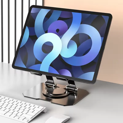 Valente 360-Degree Rotating Tablet Stand with Adjustable Aluminum Frame
