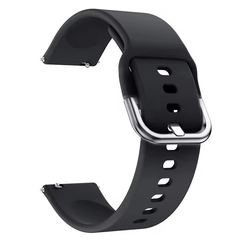Valente Buckle Silicone 20mm Watch Strap Compatible with Galaxy Watch Active 2 (40mm & 44mm),Active (40mm), Watch 3 (41mm),Boat Vertex,Amazfit Bip,GTR (42mm),GTS,Dizo Watch 2
