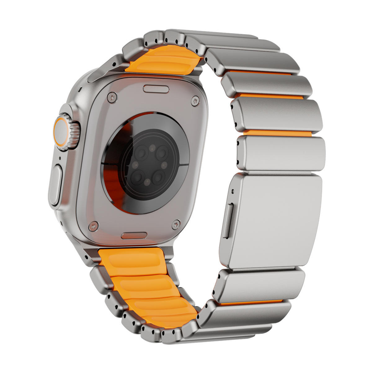 Valente Metal Strap Compatible with Apple Watch Series 8/7/6/5/SE/Ultra/Ultra 2 (42mm/44mm/45mm/49mm) | Premium Stainless Steel Watch Band with Adjustable Links