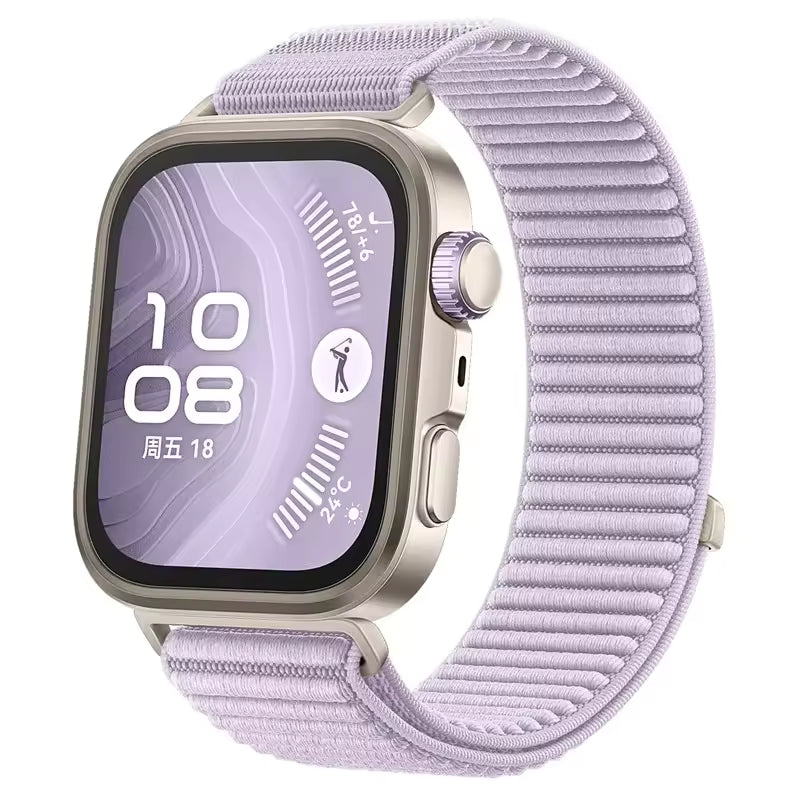 Valente Nylon Strap Compatible with Huawei Watch Fit 3 / Fit 3 Pro / Fit 4 / Fit 4 Pro | Adjustable Breathable Loop Band for Smartwatch
