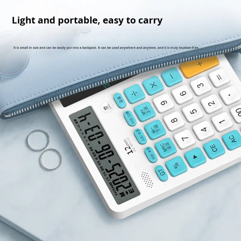 Valente 2-in-1 LCD Writing Tablet with Calculator | Digital Drawing Pad & Electronic Notepad with Stylus | Portable Writing Board for Kids & Office Use