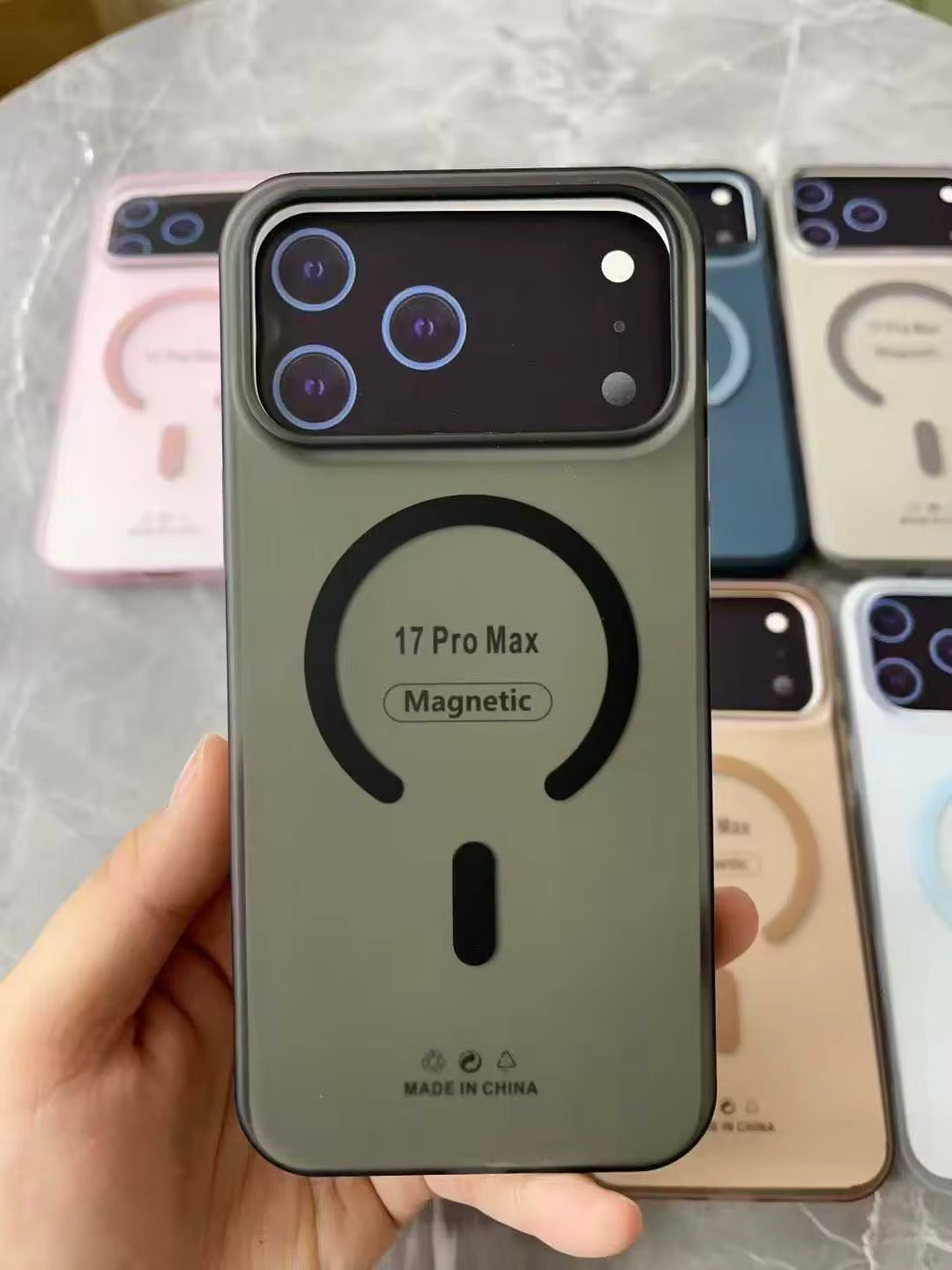 Valente Magnetic Case Compatible with iPhone 17 Pro Max Shockproof Transparent Back Cover | Strong Magnetic Ring Support | Slim Protective Anti-Yellowing Case