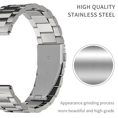 Valente 22mm Metal Watch Strap for Noise halo, Colorfit Pro 3,Colorfit Ultra,Oneplus Watch,Fossil Gen 5E 44mm, Gen 5(44mm),firebolt Invincible Plus, Legacy,cobra,Pebble Cosmos Luxe 2.0.