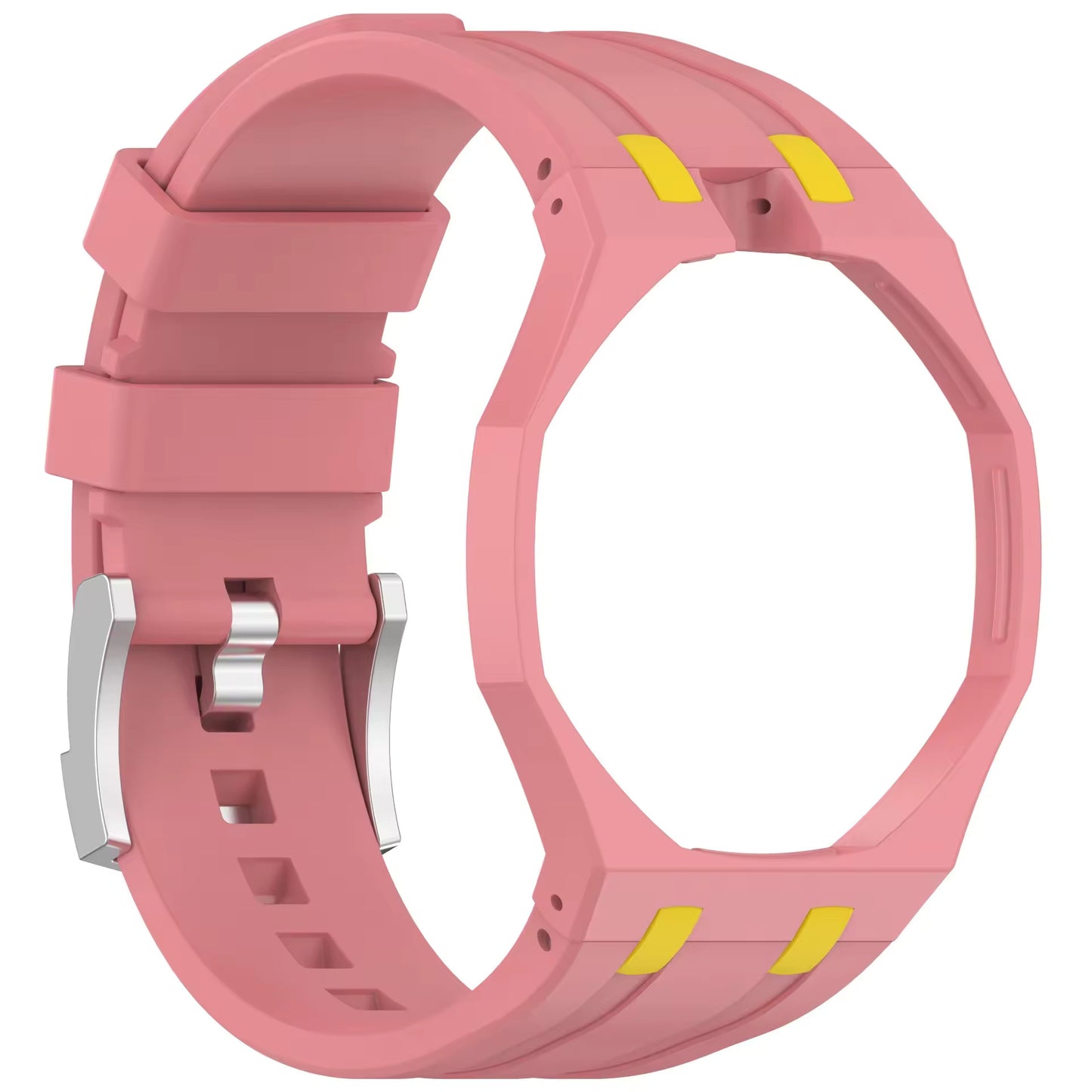 Valente Protective TPU Case with Silicone Strap Compatible with Swatch Royal Pop | Full Body Shockproof Watch Cover Band Replacement