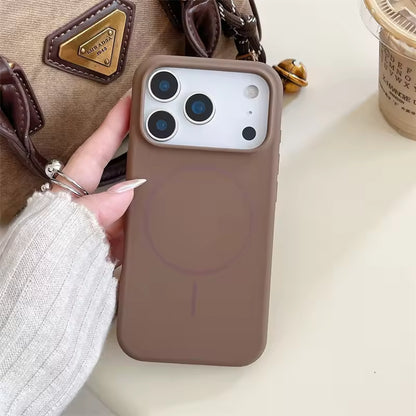 Valente Silicone Magnetic Back Case Compatible with iPhone 17 pro  – Soft Touch Shockproof Protective Cover