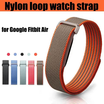 Valente Nylon Replacement Wrist Band Compatible with Fitbit Air, Adjustable Woven Nylon Sports Strap, Lightweight Breathable Watch Band with Secure Buckle for Daily Wear, Fitness, Sports & Travel
