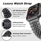 Valente Rado Heavy Metal 42mm/44mm/45mm Strap Compatible with Apple Watch Series 8,7,6,5,SE, Ultra