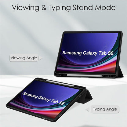 Valente PC Back Case Compatible with Samsung Galaxy Tab S9 FE | Slim Hard Cover with Pencil Holder | Shock Resistant Protective Tablet Case