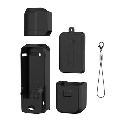 Valente Silicone Protective Cover Compatible with DJI Osmo Pocket 4 | Full Body Soft Case with Lens Cap & Lanyard Protection Kit