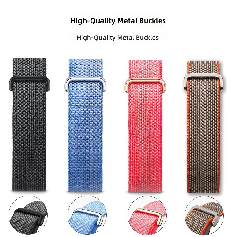 Valente Nylon Replacement Wrist Band Compatible with Fitbit Air, Adjustable Woven Nylon Sports Strap, Lightweight Breathable Watch Band with Secure Buckle for Daily Wear, Fitness, Sports & Travel