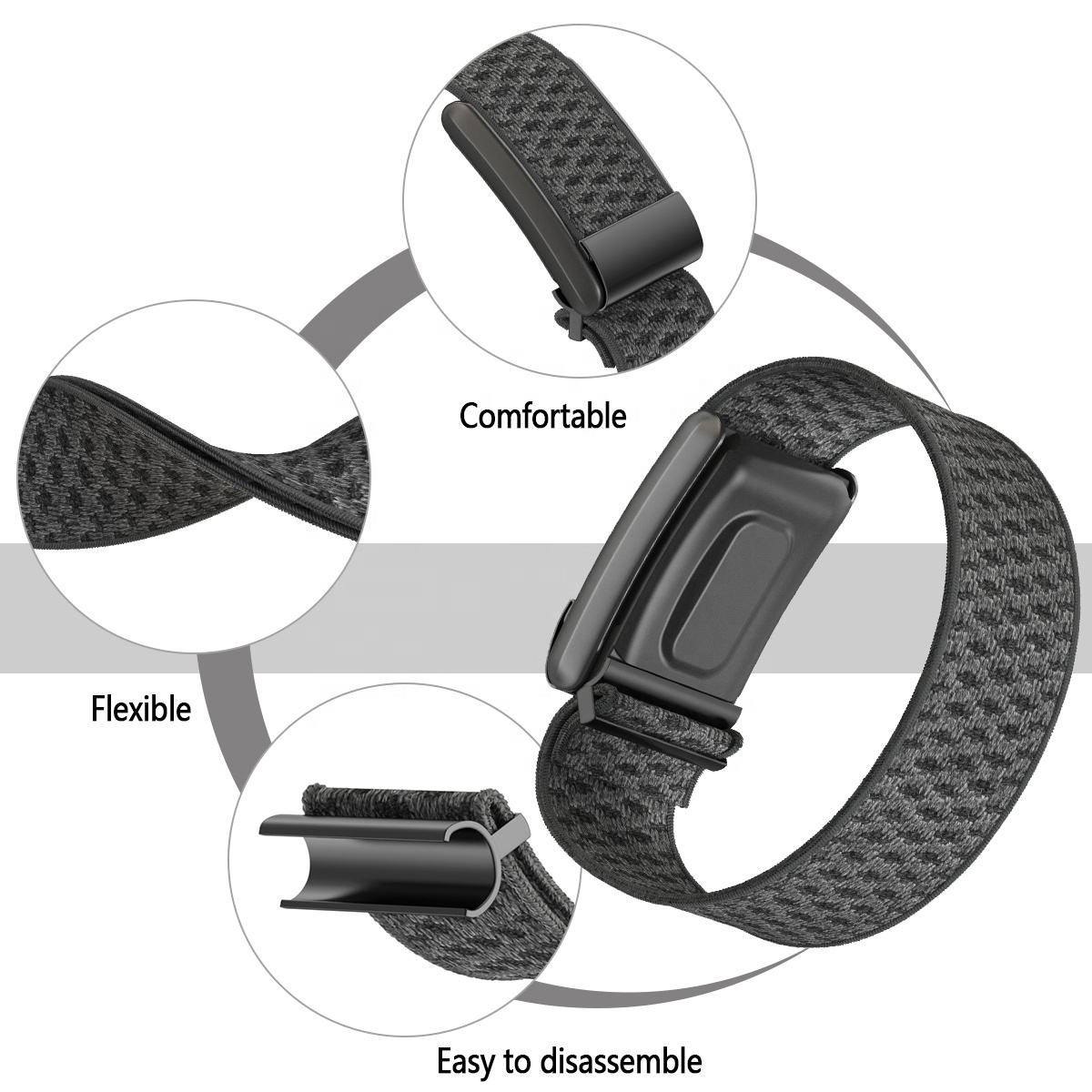 Valente Nylon Strap Compatible with WHOOP 5 – Adjustable, Breathable & Durable Replacement Band