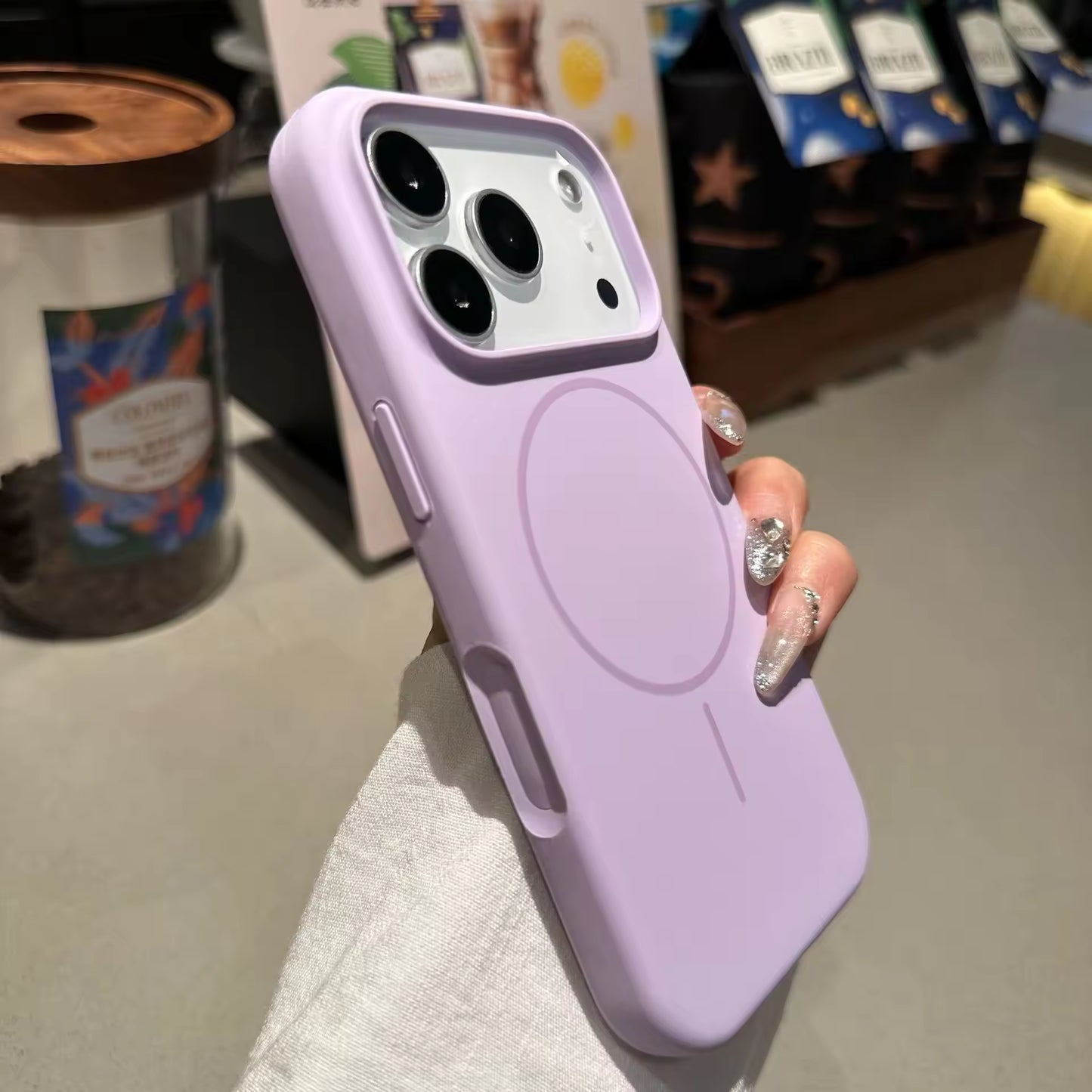 Valente Silicone Magnetic Back Case Compatible with iPhone 17 pro  – Soft Touch Shockproof Protective Cover