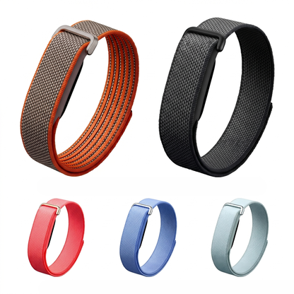 Valente Nylon Replacement Wrist Band Compatible with Fitbit Air, Adjustable Woven Nylon Sports Strap, Lightweight Breathable Watch Band with Secure Buckle for Daily Wear, Fitness, Sports & Travel