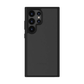 Black silicone case cover for Samsung Galaxy S24 Ultra with raised edges for camera protection.