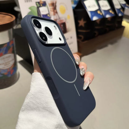 Valente Silicone Magnetic Back Case Compatible with iPhone 17 pro  – Soft Touch Shockproof Protective Cover