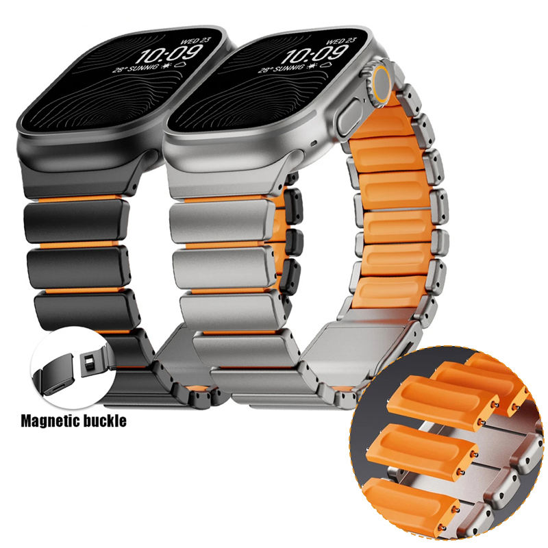 Valente Metal Strap Compatible with Apple Watch Series 8/7/6/5/SE/Ultra/Ultra 2 (42mm/44mm/45mm/49mm) | Premium Stainless Steel Watch Band with Adjustable Links