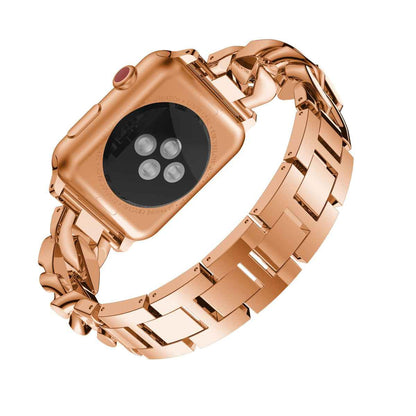 Valente Elegant 42mm Gold Tone Ladies Smartwatch Strap – Stainless Steel Band with Crystal Accents