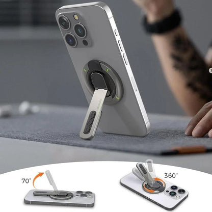 Valente Magnetic Phone Stand Compatible with MagSafe Devices | Foldable Magnetic Ring Holder | Adjustable Desktop & Handheld Mobile Stand